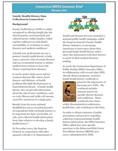 Cover of Connecticut BRFSS Genomics Brief